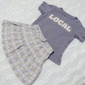 Little Co. Toddler Girls Outfit - Size 18 M - Shirt and Skirt